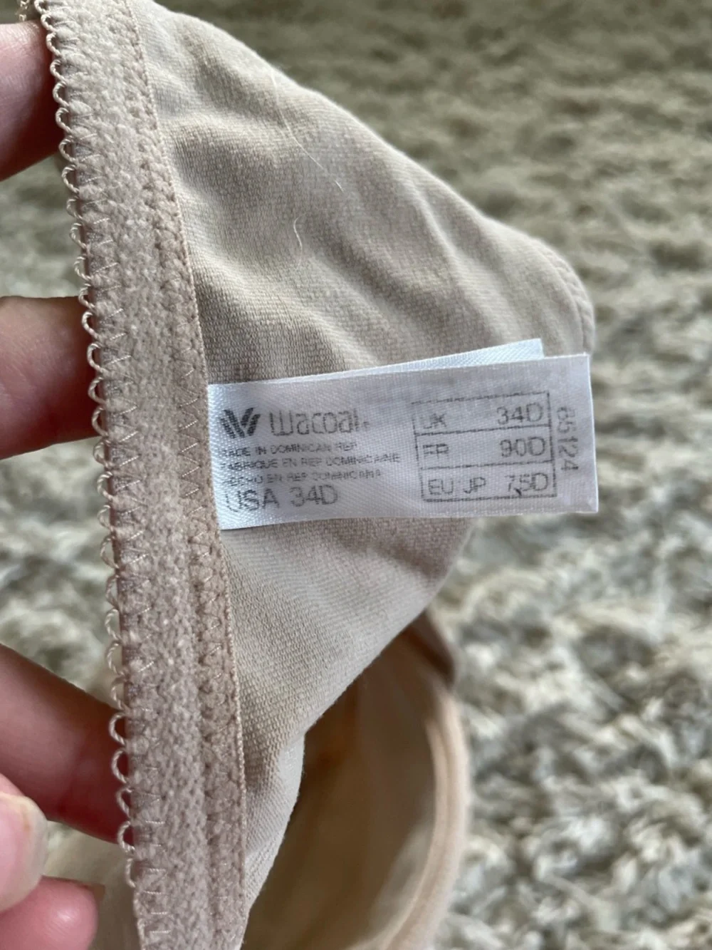 Wacoal Beige Nude Body by Wacoal Racerback Underwire Bra Size 34D - Picture 3 of 3